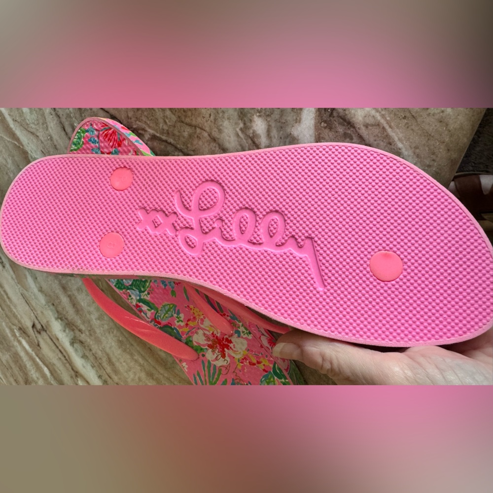 Lilly Pulitzer Pool Flip-Flop Sz 8 - Picture 5 of 16